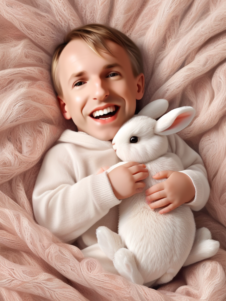 baby with bunny